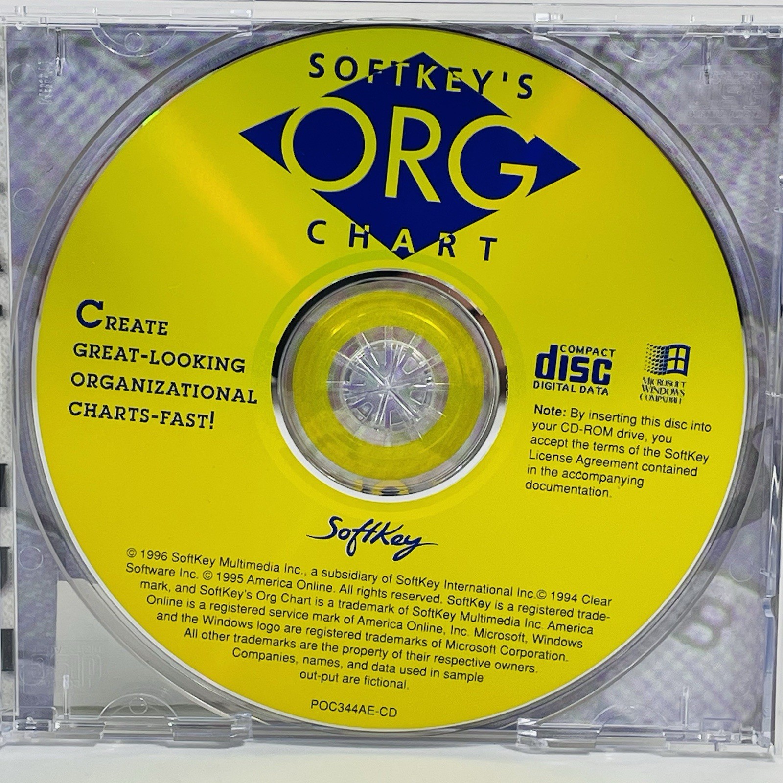 Softkey's ORG Chart 1996 PC CD-ROM for Windows