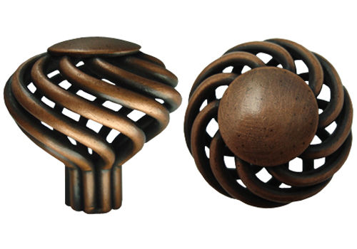 Antique Copper Birdcage Kitchen Bathroom Cabinet Knobs 1 3/8" 35MM