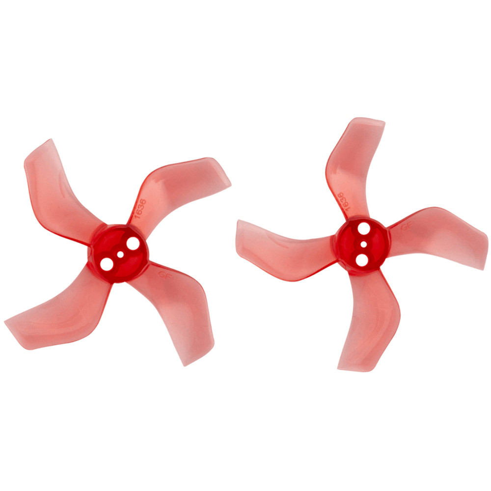 Gemfan 1636 40mm Durable 4 Blade 1.5mm Clear Red 4L&4R
