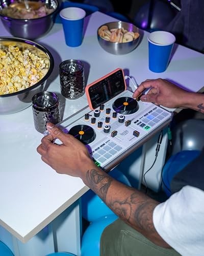 HERCULES DJCONTROL MIX ULTRA – MOBILE DJ CONTROLLER FOR SMARTPHONES - WHITE