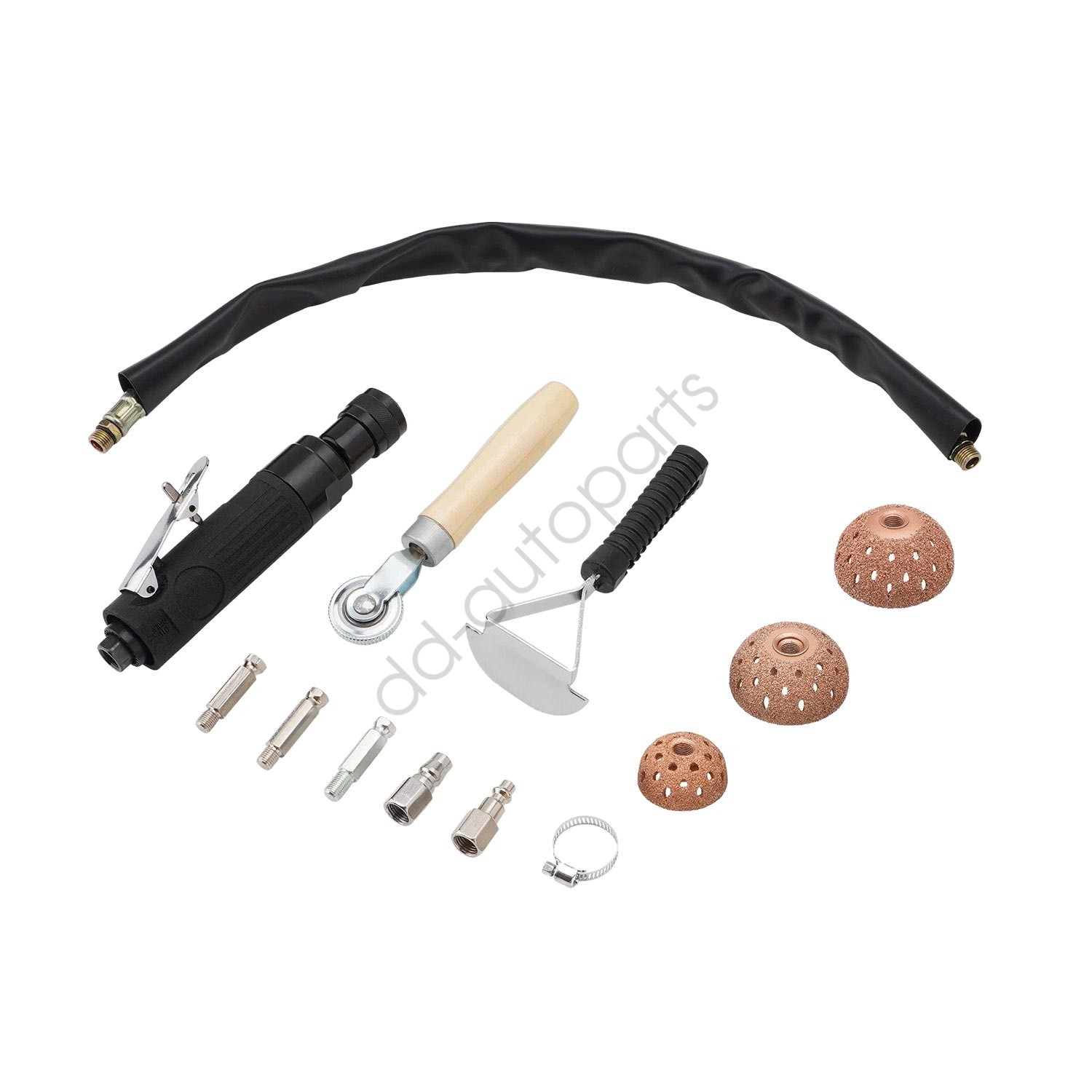 Tire Patch & Polish Kit: 2500 RPM Buffer, Scraper, Roller, Durable Wheel