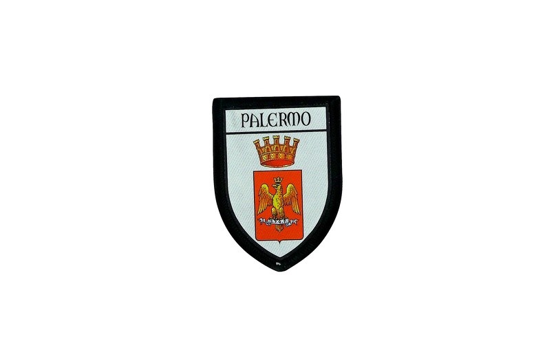 Patch printed embroidery travel souvenir shield city flag palermo italia