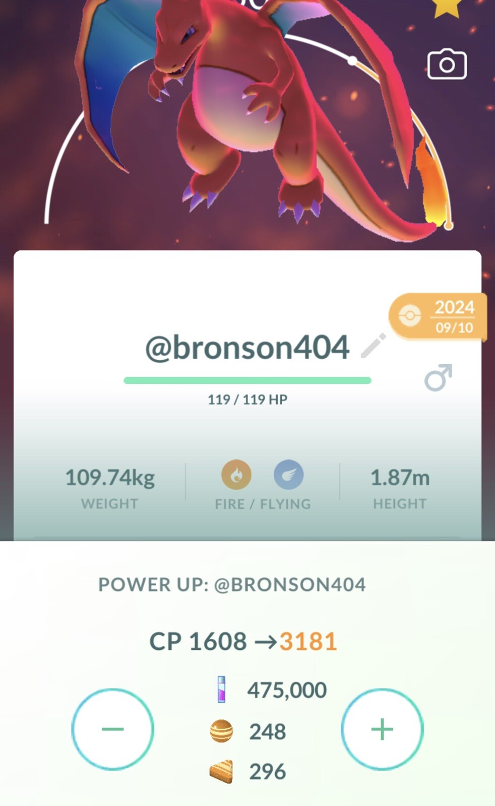 Pokemon L50 Dynamax Charizard Go