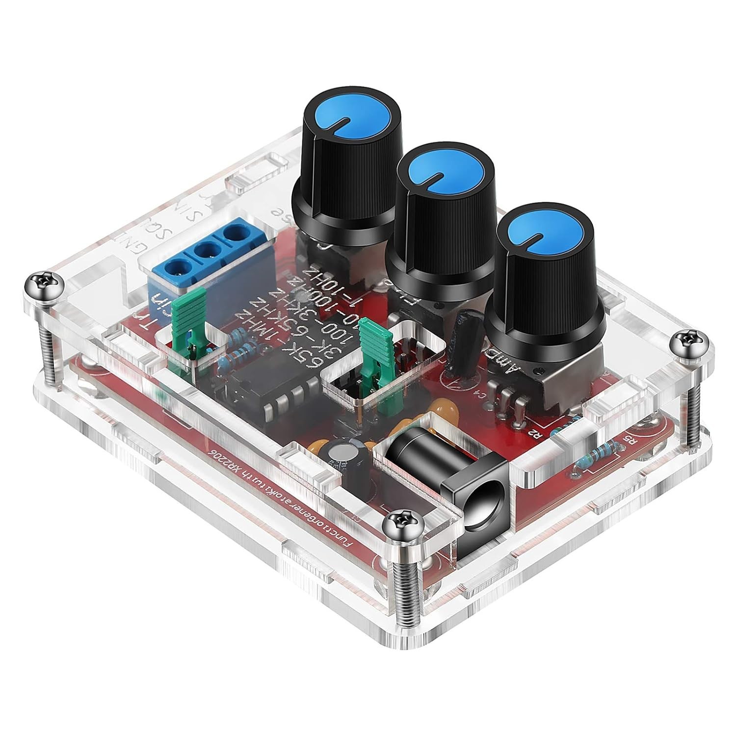 Compact Signal Generator Kit with Sine, Triangle, Square Outputs for Electronics