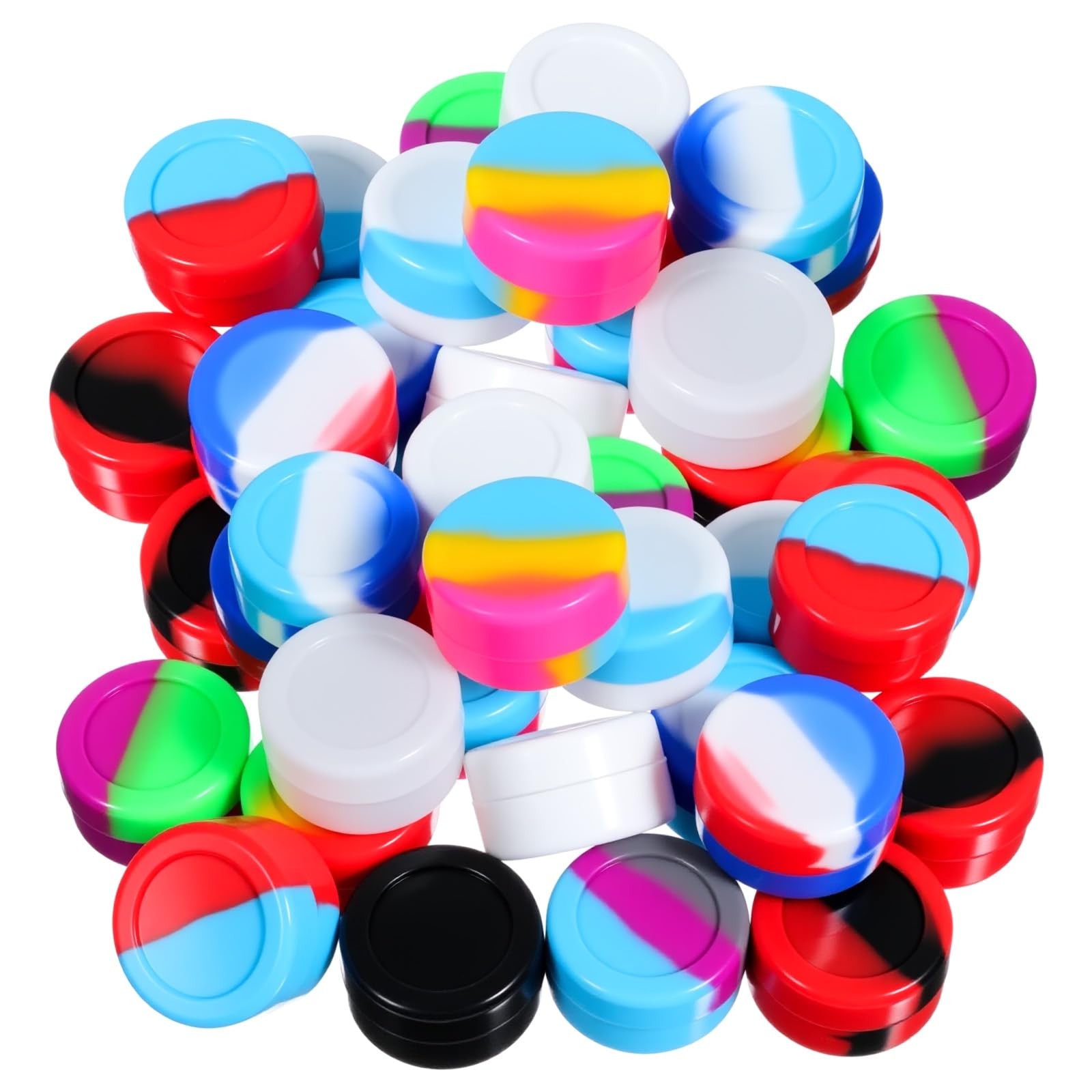 50ML Silicone Containers NonStick Multi Use Jars Assorted 50 PCS