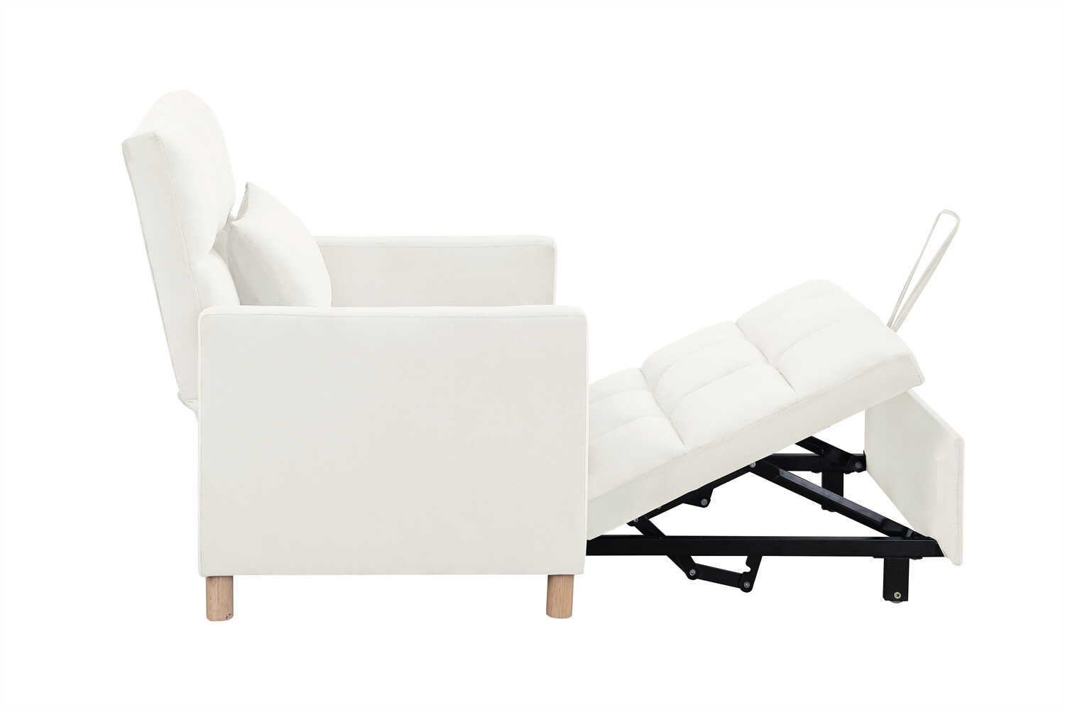 Convertible Sofa Bed Chair 3-in-1 Multi-Functional Folding Sofa Beige New
