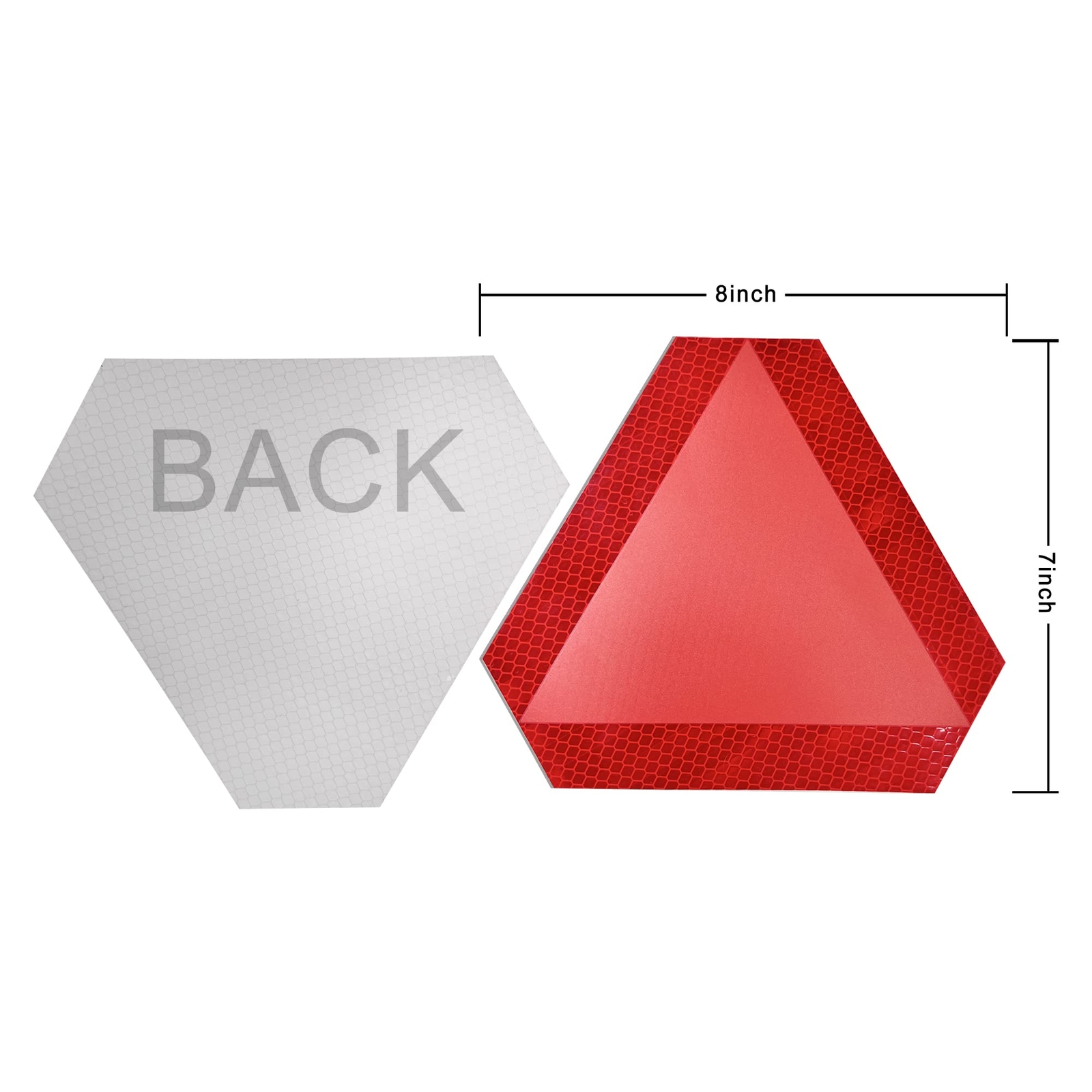 Reflective Slow Moving Vehicle Warning Stickers Diamond Grade 4-Pack