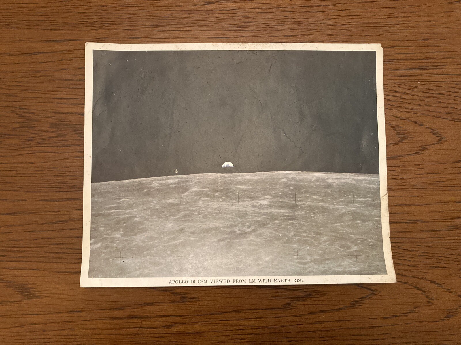 “APOLLO 16 EARTH RISE” NASA 8x10 Color Photo (1972-779-250/7) (MSCL-90)