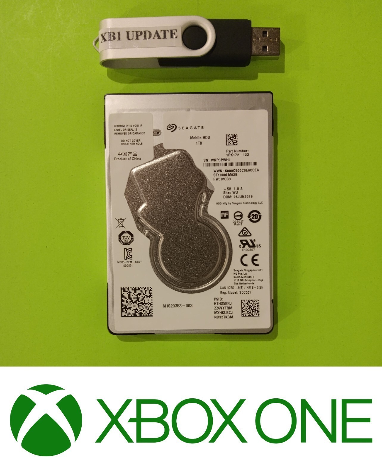 1TB Xbox One S / X Internal Hard Drive w/Xbox One Operating System USB Drive