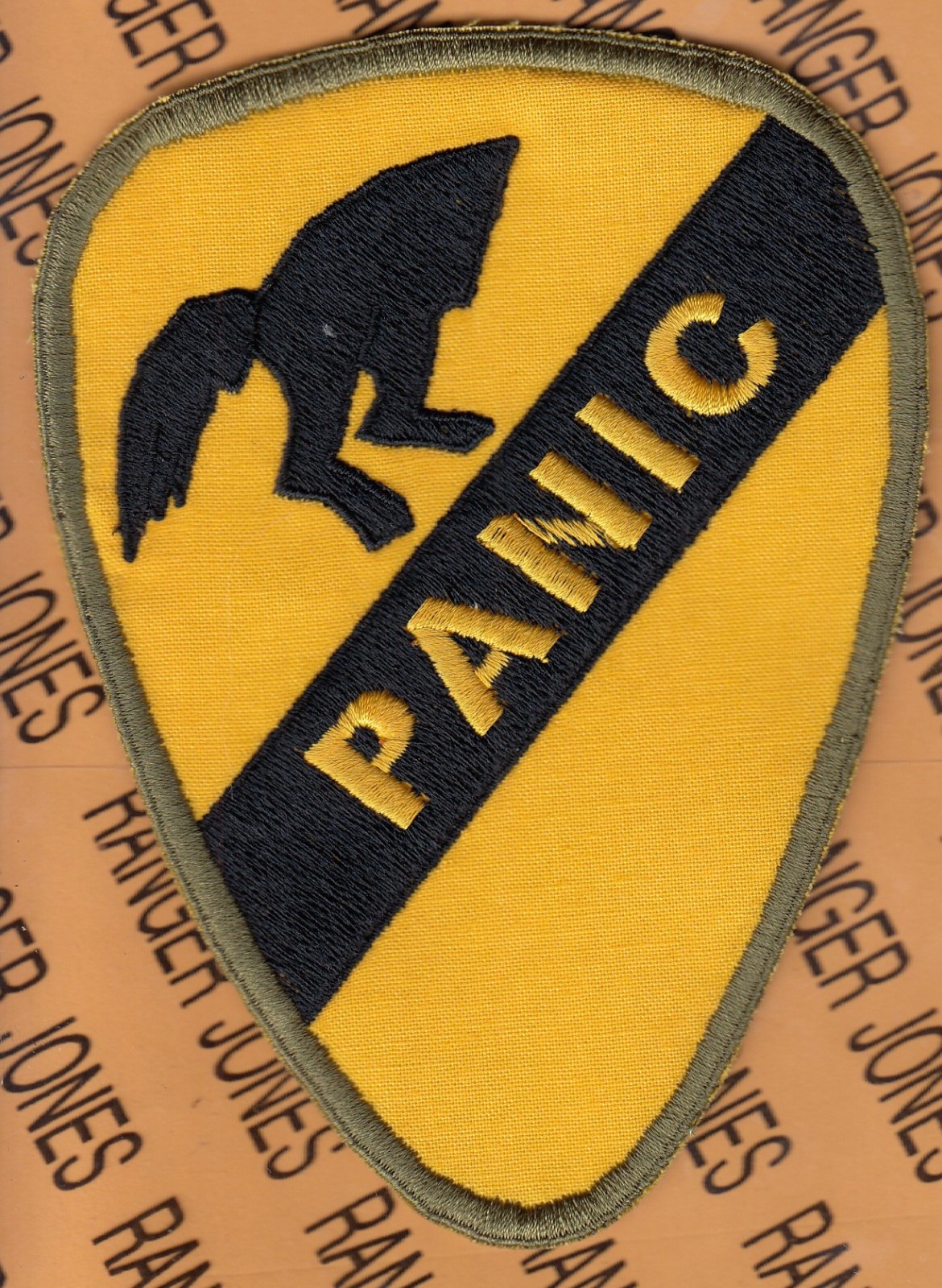 US Army 1st Cavalry Division PANIC Horse's Ass ~5.5" patch c/e
