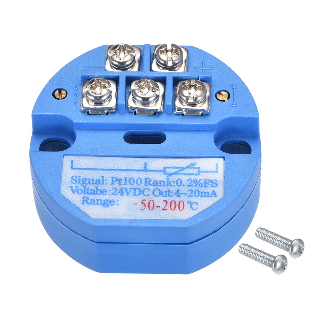 PT100 Temperature Sensor Transmitter 24V DC 4-20mA -50℃ to 200℃