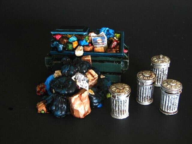 Painted Modern Trash Set Zombie  Apocalyptic Fallout Scatter Terrain
