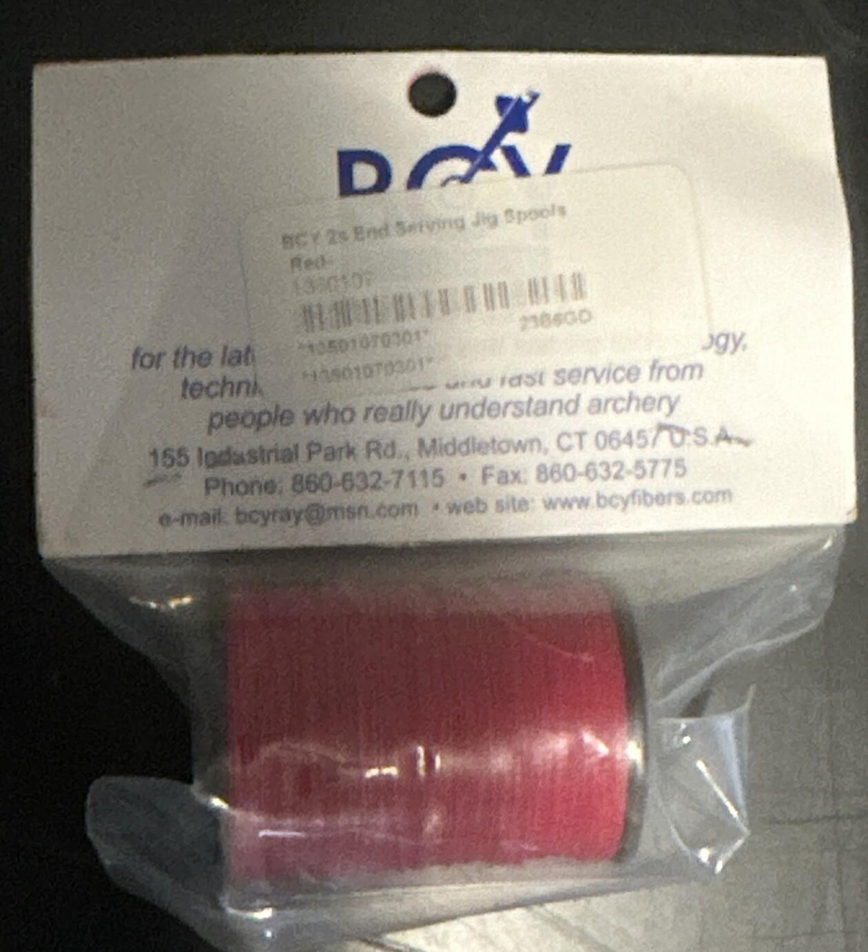 Bcy 350 Nylon Braided Serving #2 .018 Red 120yds