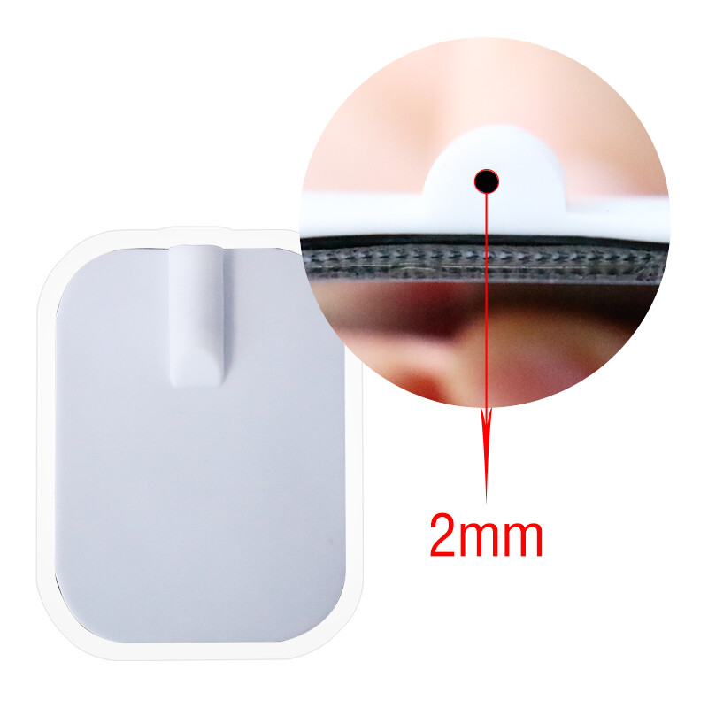 Replace 6×4cm/9×6cm Electrode Pads Silicone Rubber 2mm Connection Massage Pads