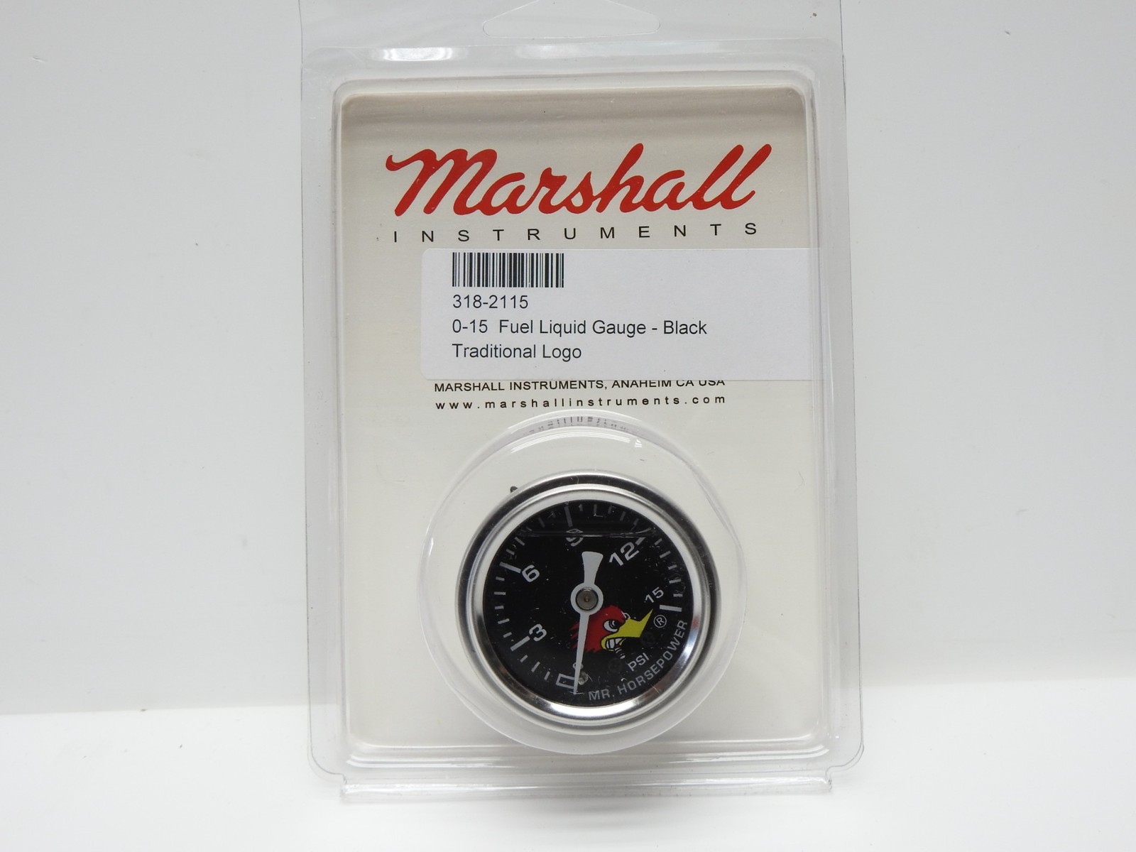 Clay Smith Cams 318-2115 Mr. Horsepower Black Fuel Pressure Gauge 0-15 PSI