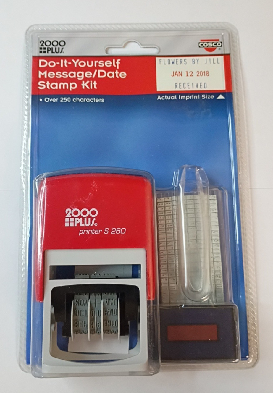 Cosco 2000 PLUS Do-It-Yourself Message/Date Stamp Kit, 010165