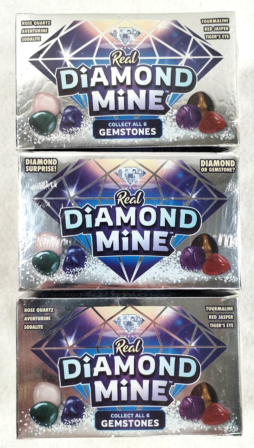 Lot of 3 - Real Diamond Mine: Gemstone Dig Kit
