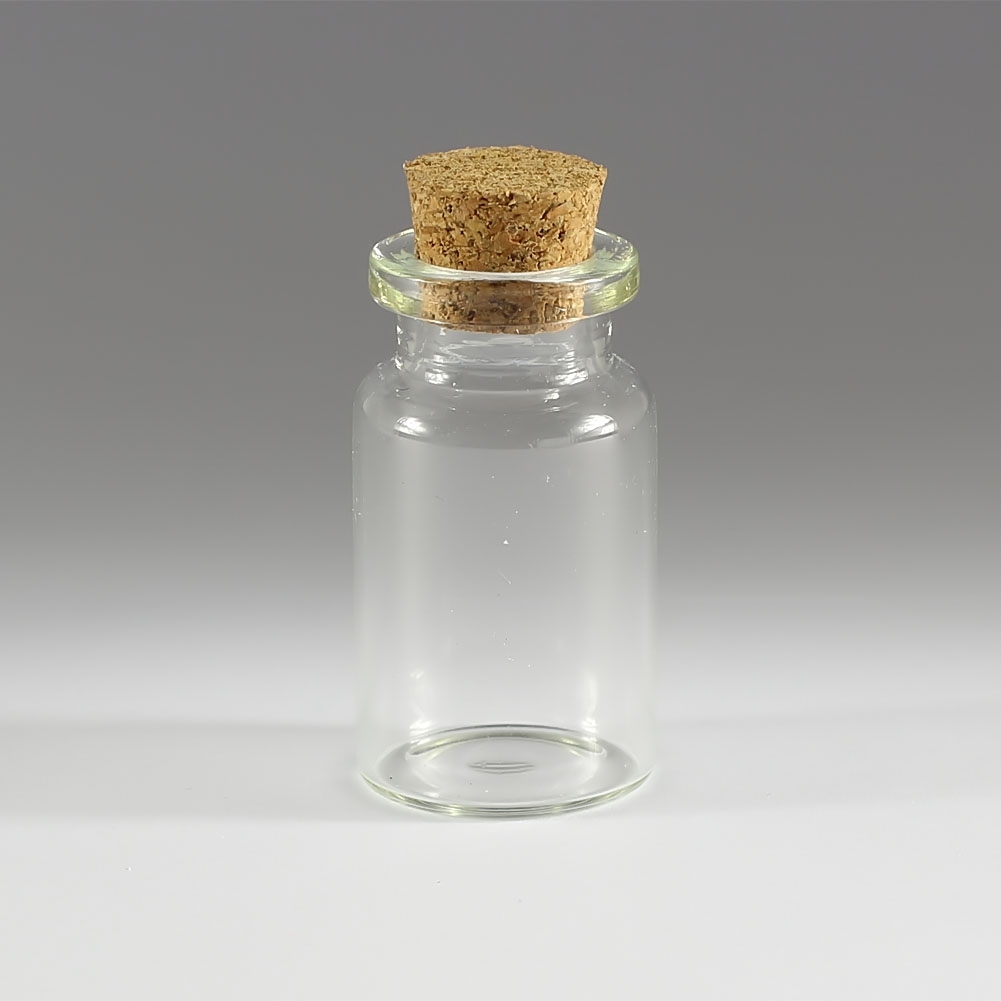 2-10 Pieces 0.5-10ml Clear Empty Glass Bottles With Corks Sample Small Vials Jar