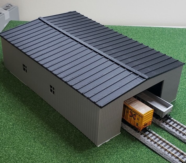 N Scale 1/160 3d Printed MEGA Warehouse Building BIG Pull Thru Door For Freight
