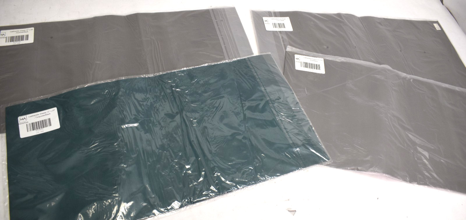 Houston Acrylic Leatherette Sheets Lot of 4 12" x 24" Each Pink Cork Black Craft