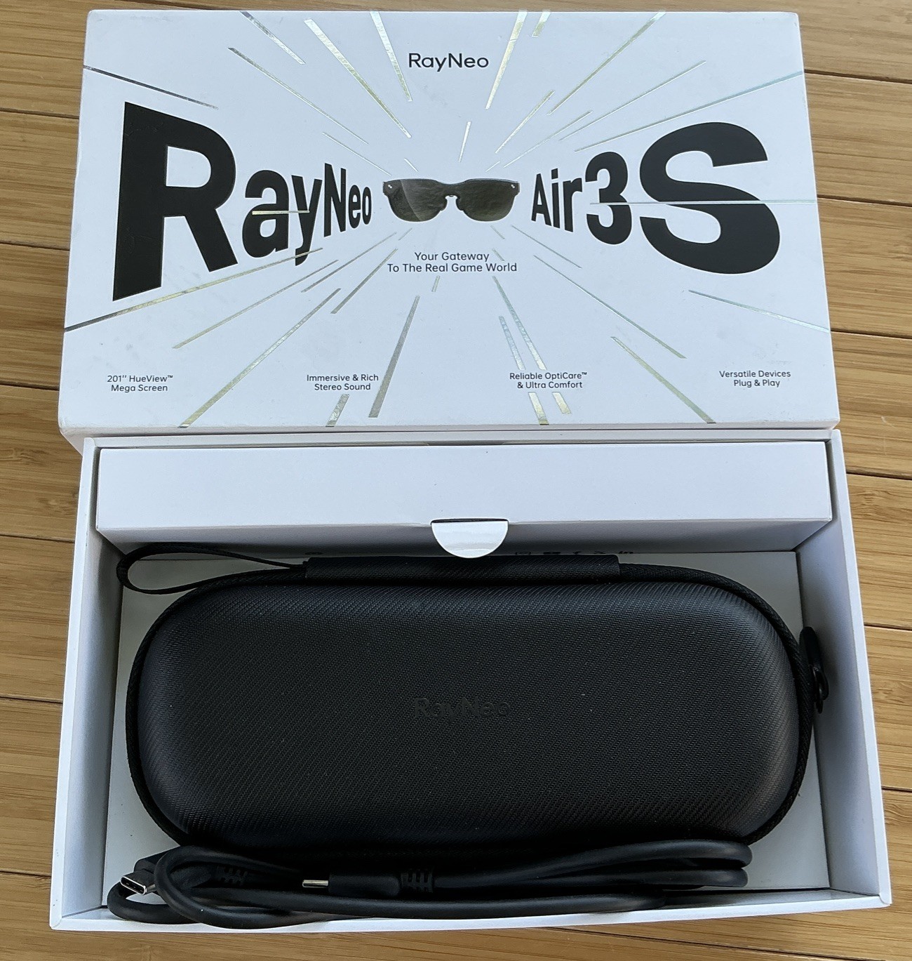 TCL RayNeo Air3S Air 3S AR Glasses 201" Ultra-fast 120Hz FHD HueView XR Glasses
