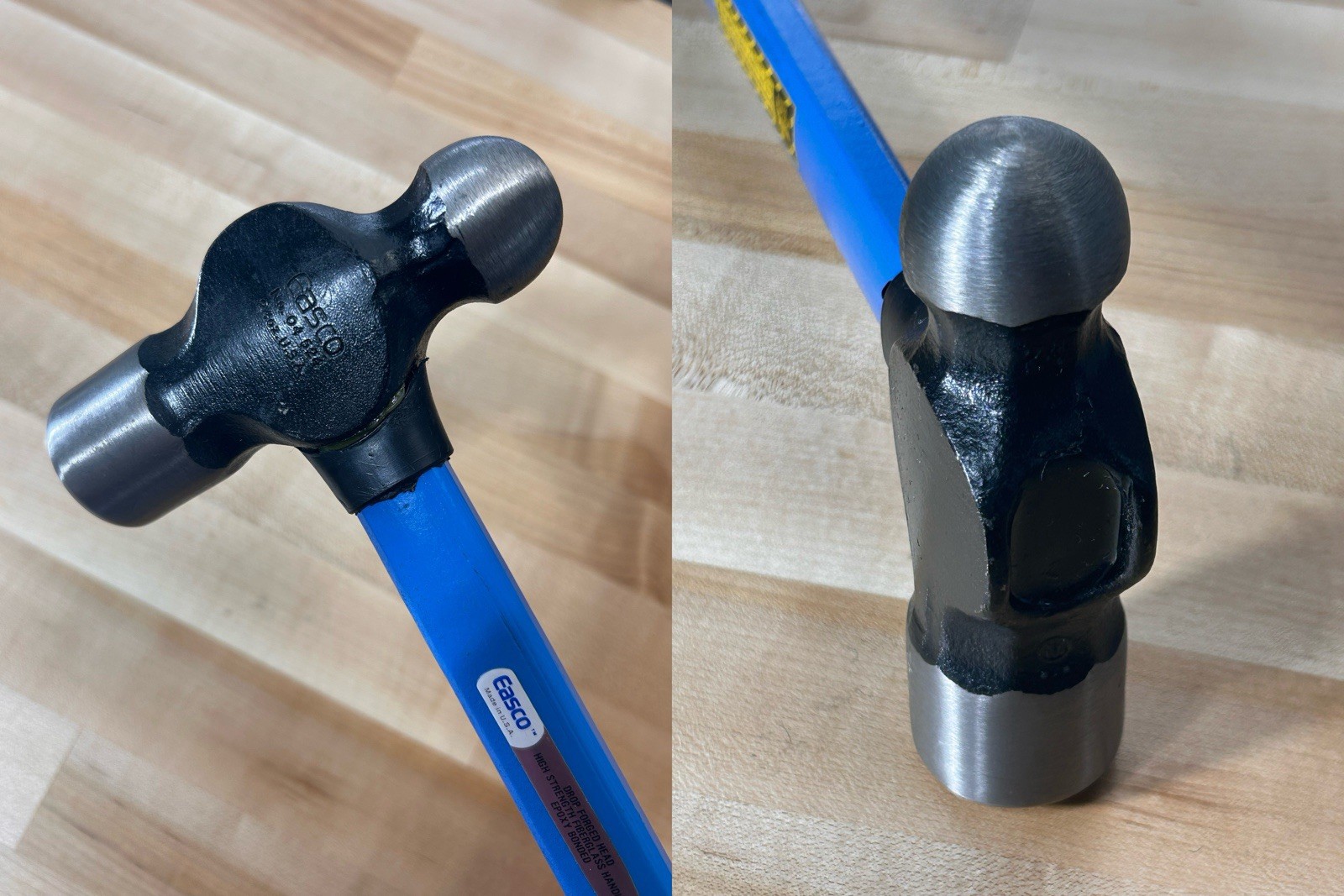 NOS - Easco 24oz Ball Peen Hammer #04 524 Epoxy Bonded Fiberglass Handle 🇺🇸