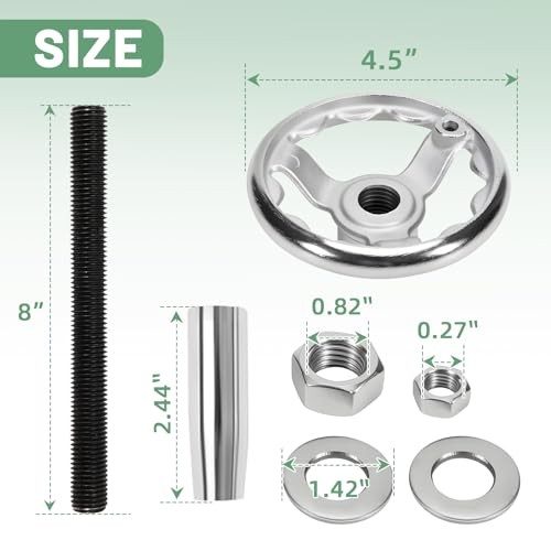 Upgraded Moxon Vise Hardware Kit with Revolving Knobs, Bench Vise Screw Kit