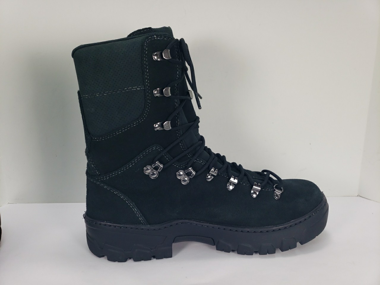 DANNER WILDLAND TACTICAL FIREFIGHTER BLACK LEATHER BOOTS 18050 MEN 11.5 EE MINT