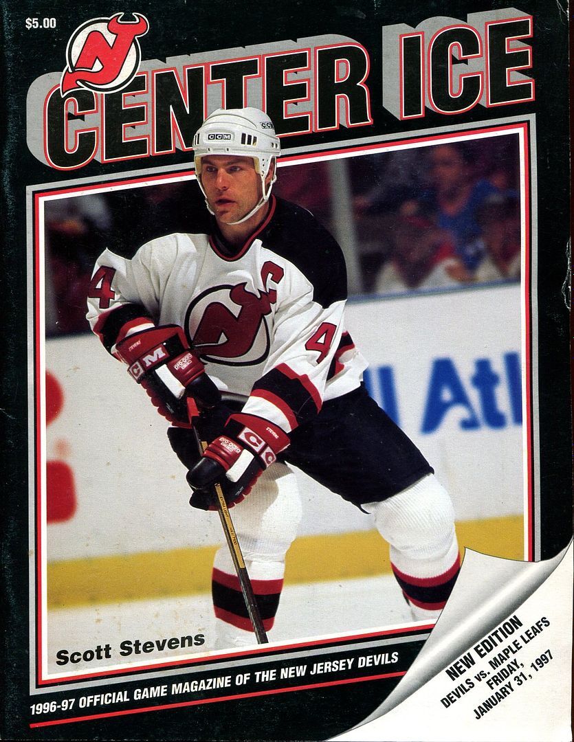 Program Hockey New Jersey Devils 1997 1/31 Toronto Maple Leafs Martin Brodeur