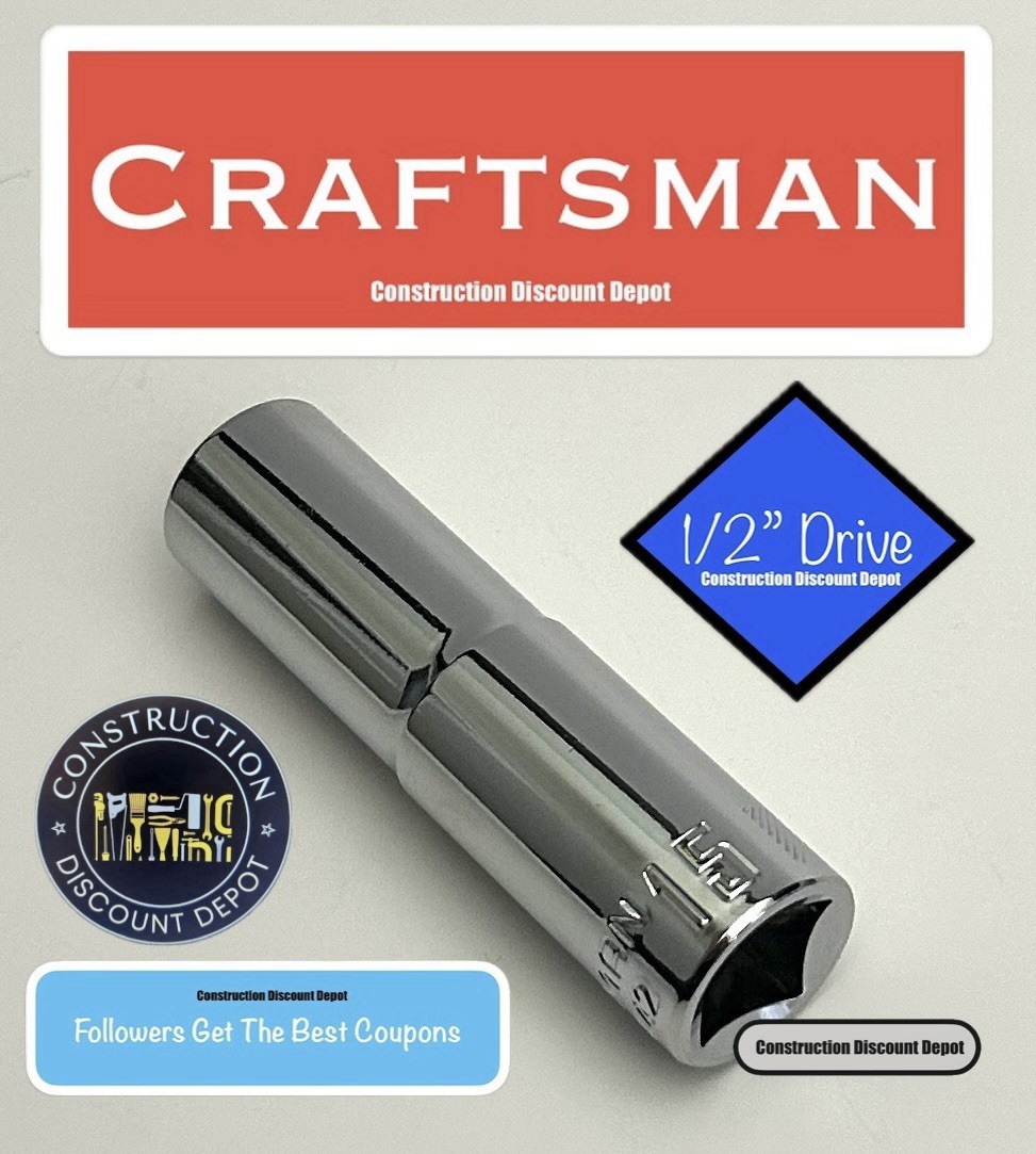 CRAFTSMAN Deep Socket Metric 1/2-Inch Drive 15mm 12-Point CMMT44442 15 MM