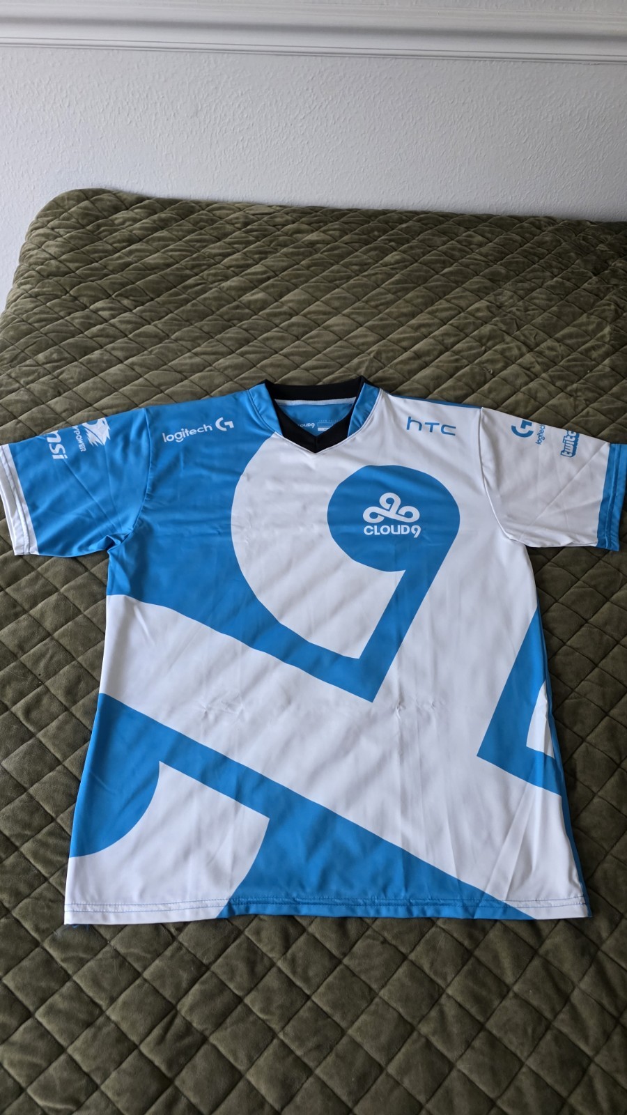 Cloud9 eSports Team Jersey Blue White 100% Polyester Large Size L CLASSIC