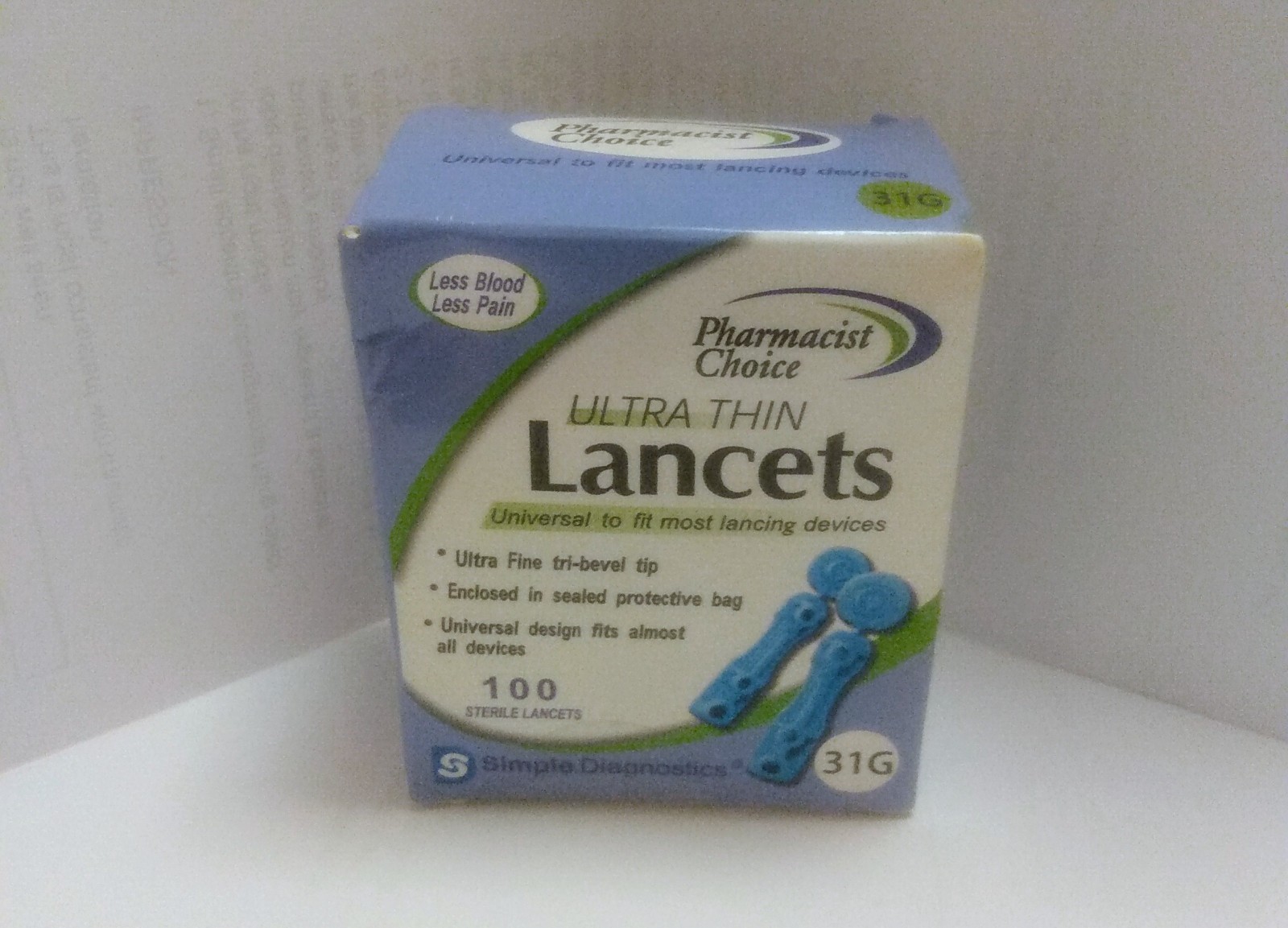 Lot of 3 Pharmacist Choice Ultra Thin Sterile Lancets 31G 100 Count