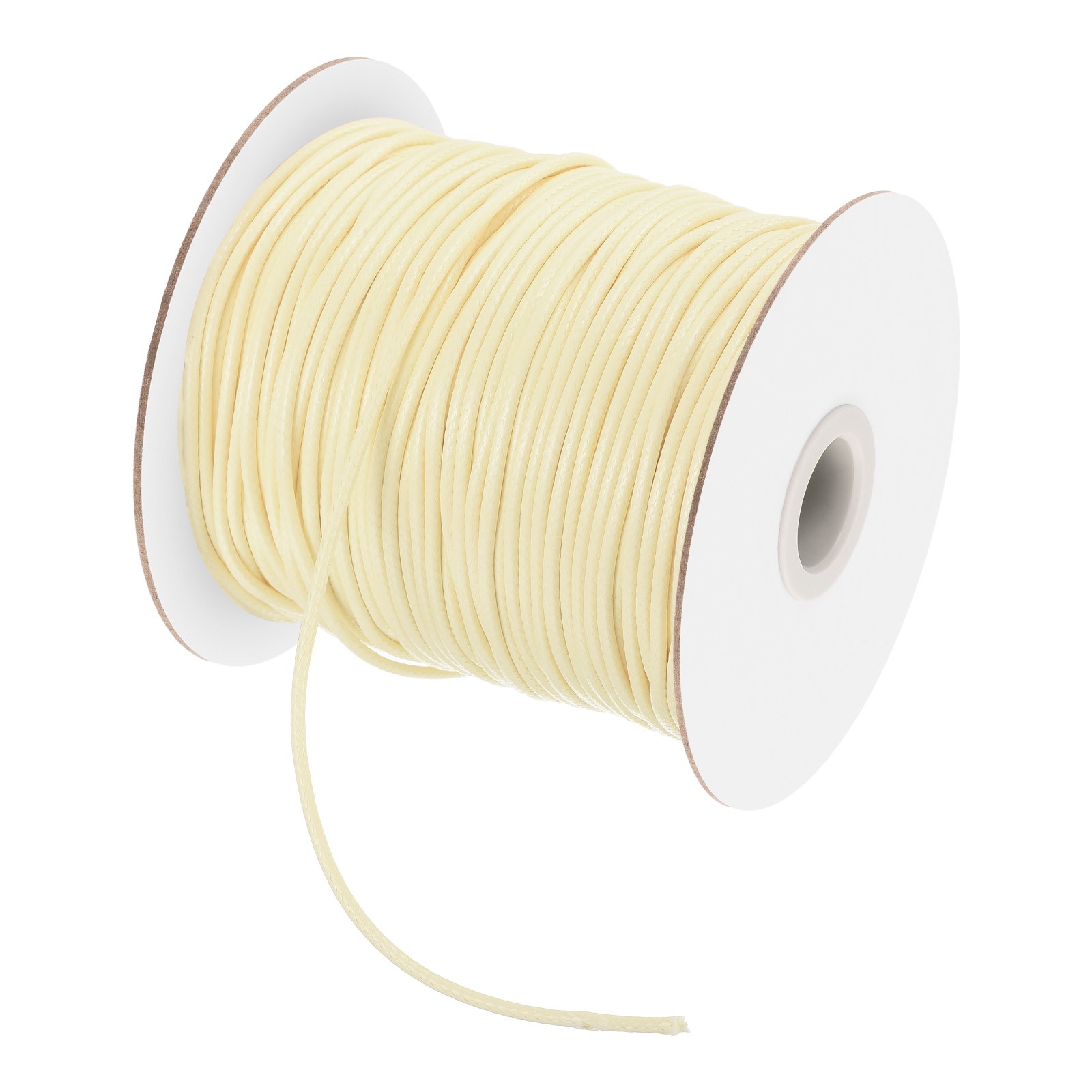 Beige 2mm Waxed Cord 98 Yard Wax Bead Thread String for Jewelry Making