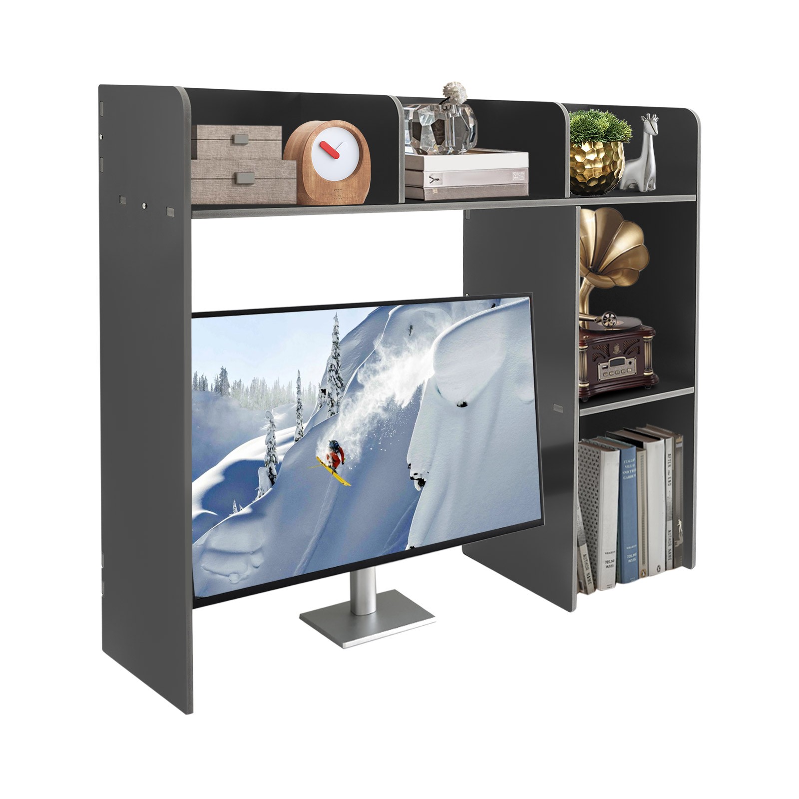 Desk Bookshelf Organizer Office Desk Bookshelf Holder, Desktop Bookshelf Storage