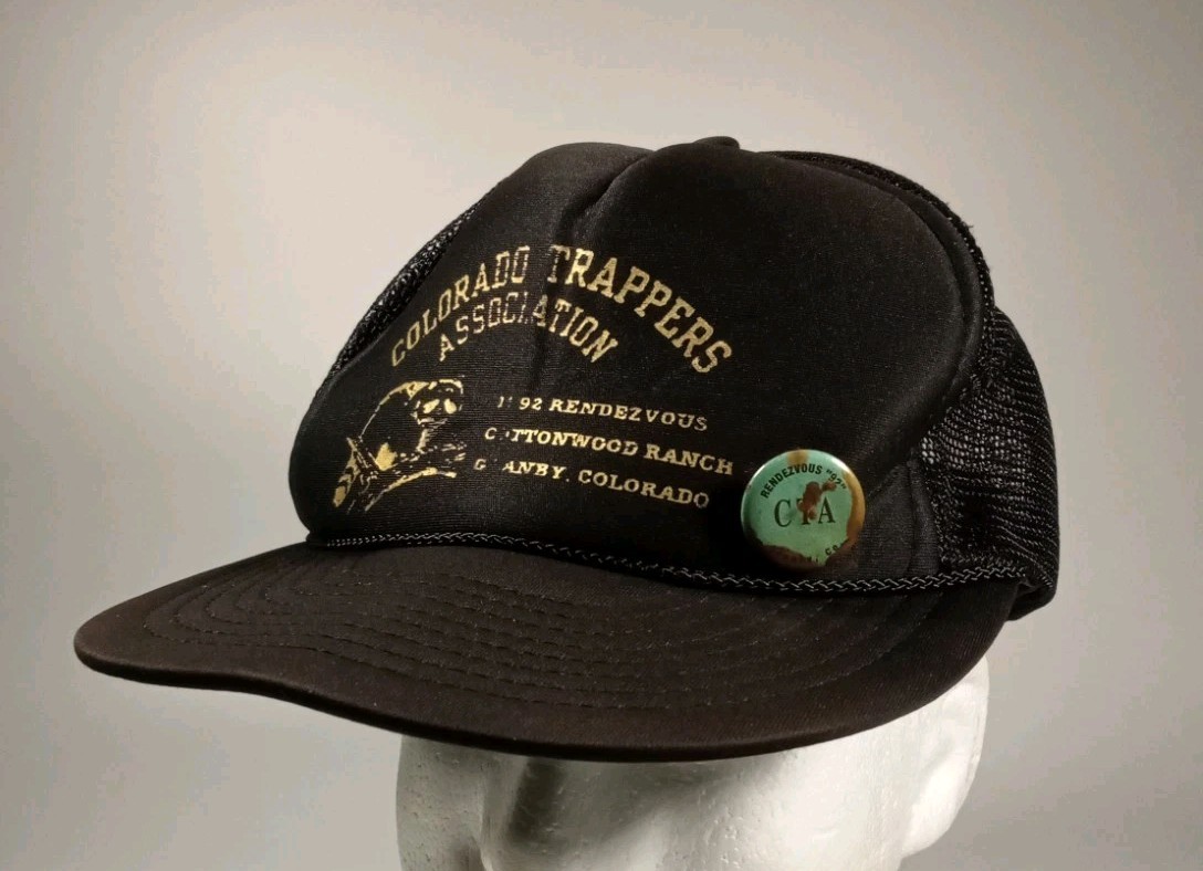 Colorado Trappers Association 1992 Rendezvous Trucker Hat Nissin Snapback Pin