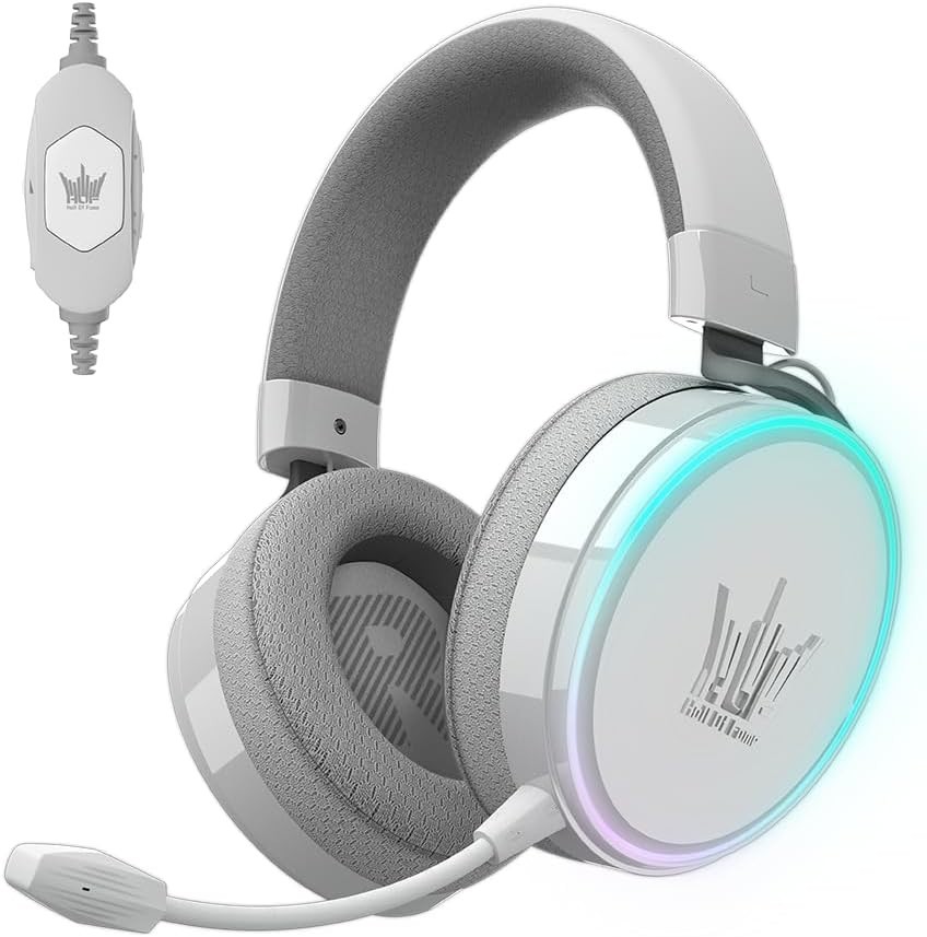 NEW GALAX HOF Maestro Wired Gaming Headset – Gloss White – 7.1 Surround 50mm