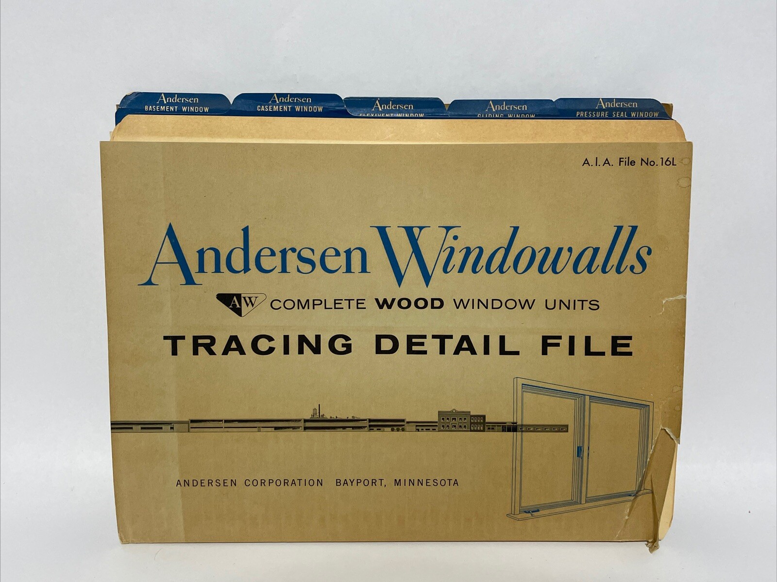 Vintage Andersen Windowall Tracing Detail File, Rare Architecture Folder