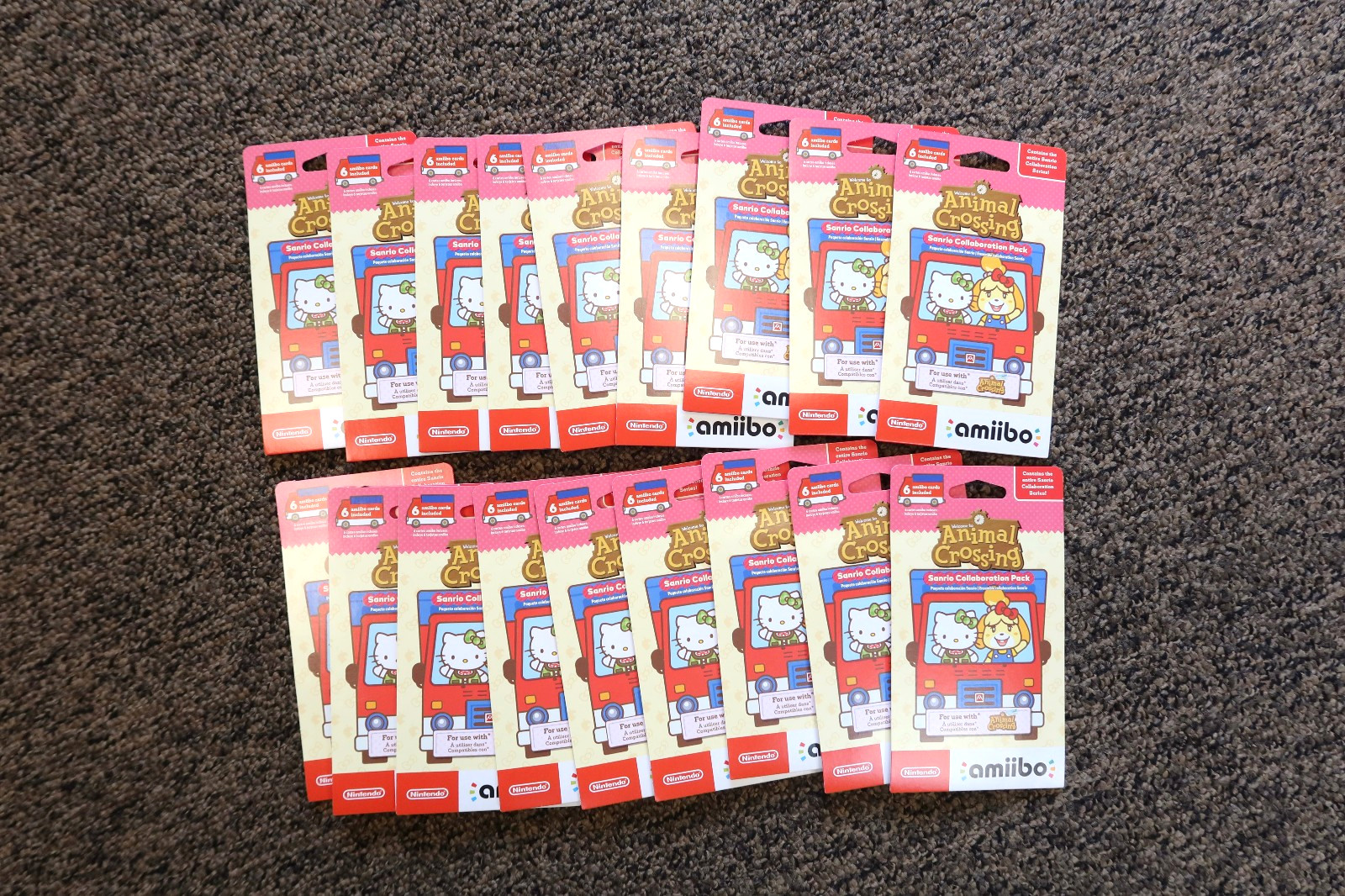 18ct Nintendo amiibo Animal Crossing Sanrio Collaboration Pack (6 cards each)