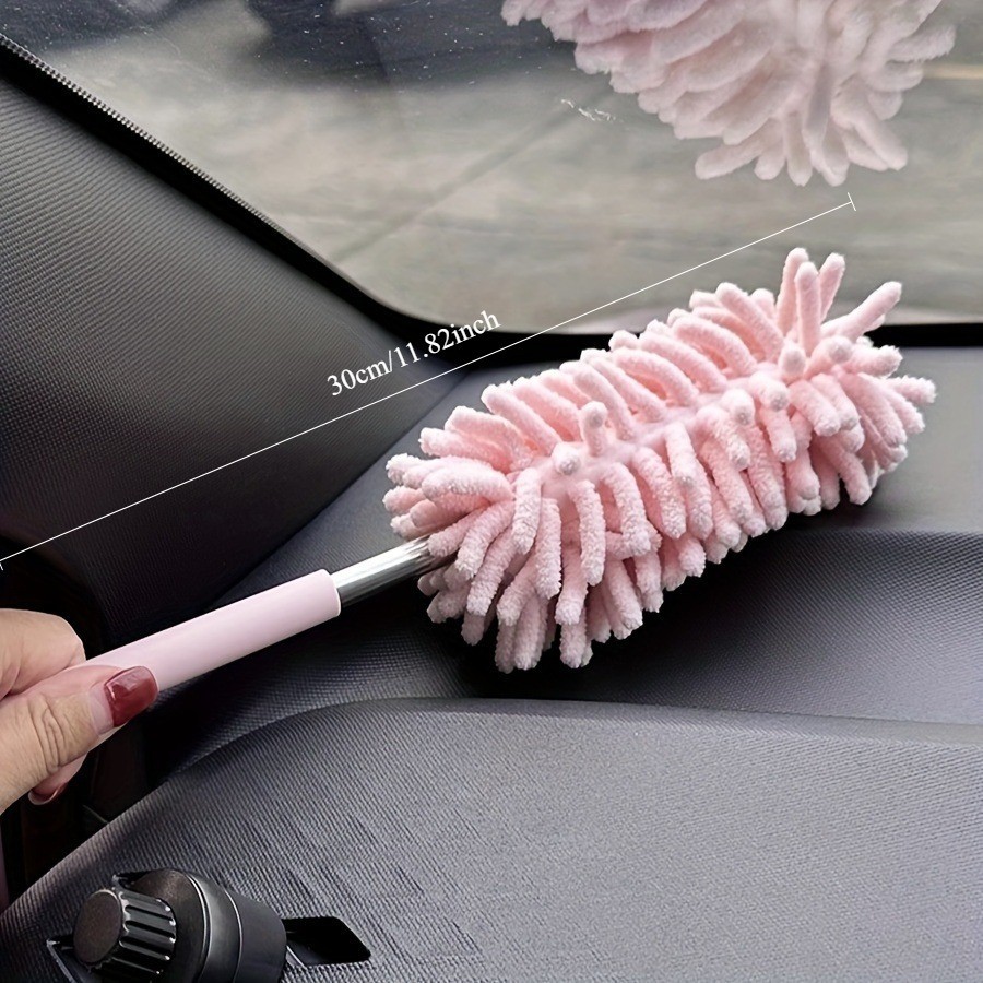 BTelescopic Microfiber Car Duster-Extendable Microfiber Dusting Tool with Comfor