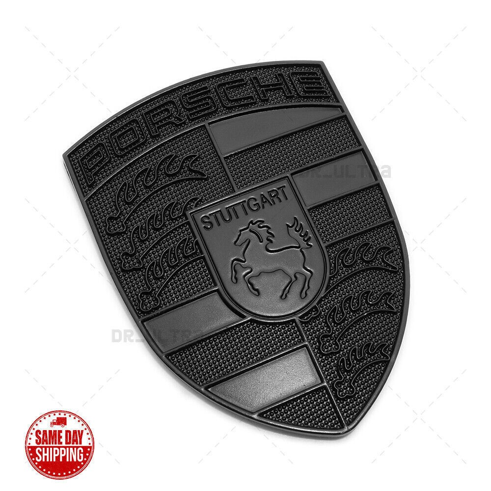 Black Front Hood Crest Emblem 911 928 944 993 996 997 991 930 Cayman Cayenne