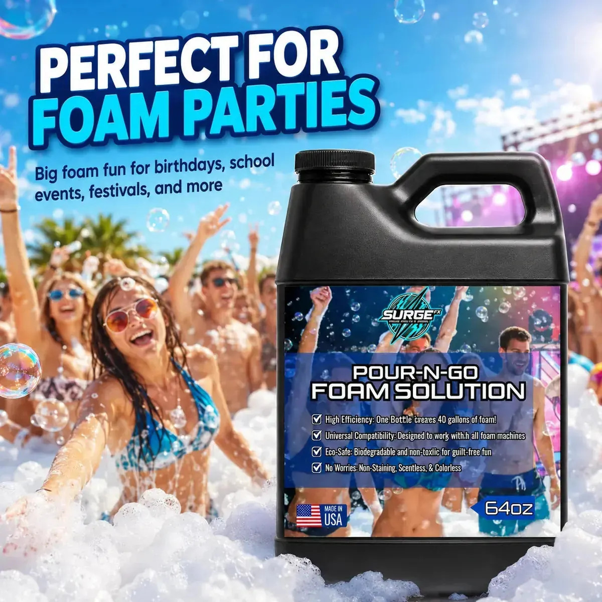 64oz Pour & Go Foam Solution Ready-to-Run Concentrate SurgeFX