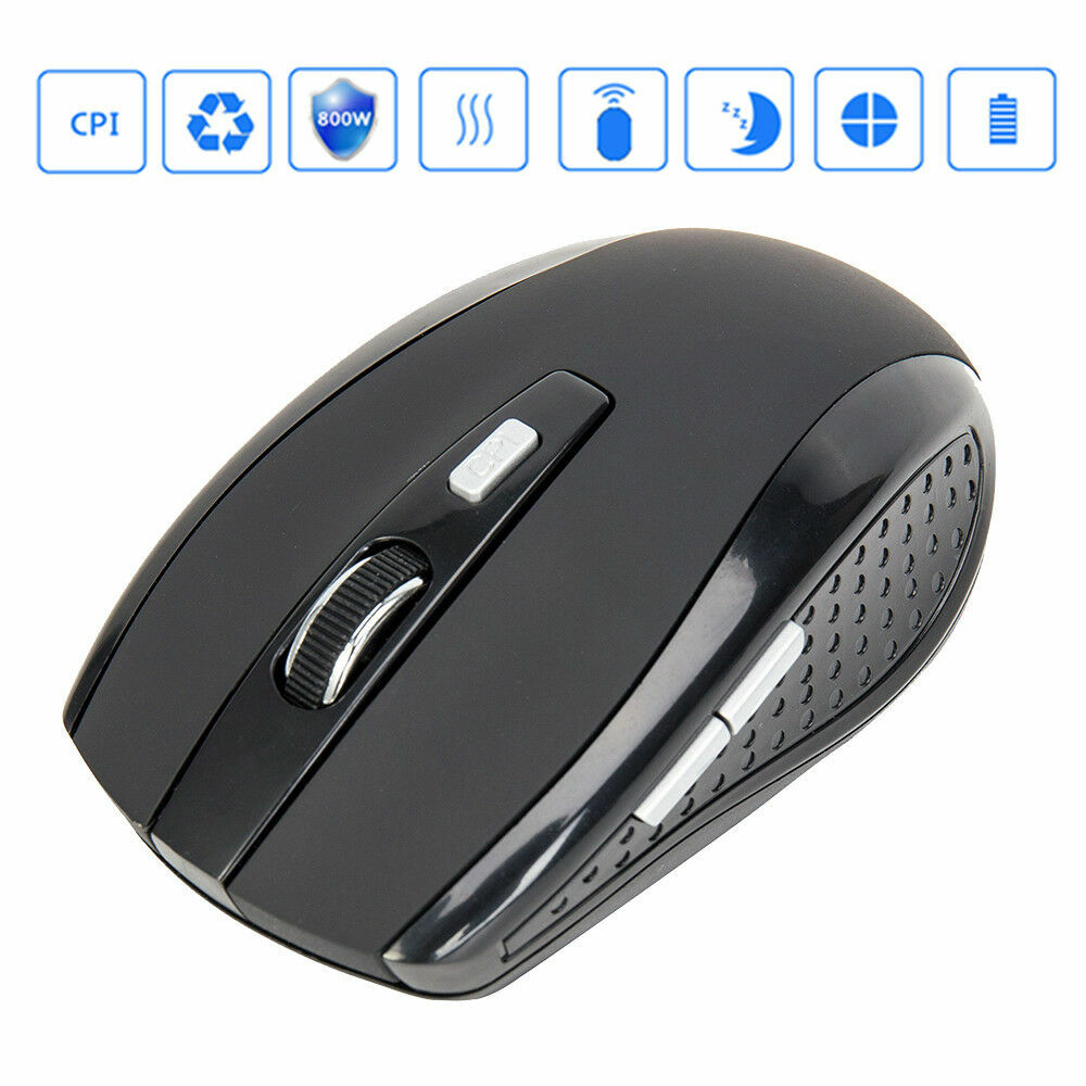 2.4GHz Wireless Optical Mouse Adjustable DPI Cordless Mice + Receiver for Laptop