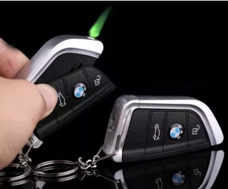 Limited Edition BMW Jet Flame Key Ring Gas  Lighter Windproof U.K. Seller