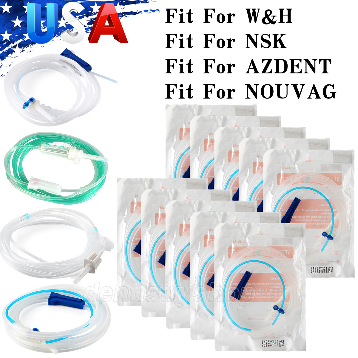 Dental Implant Irrigation Tubing Disposable Tube Fits For WOODPECKER/WH/NSK/COXO