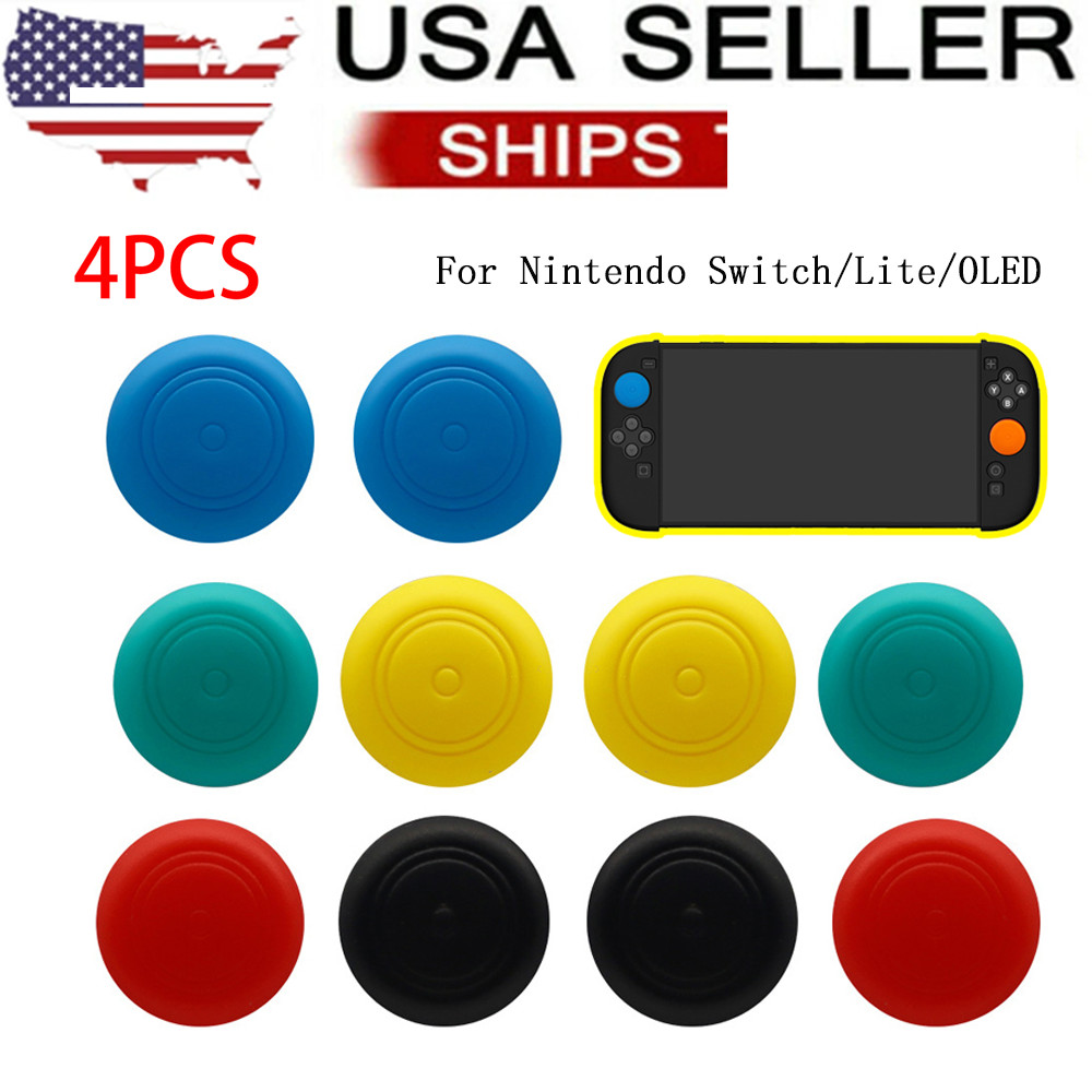 For Nintendo Switch Joycon Rubber Cover Thumb Analog Stick Grip Cap 4x