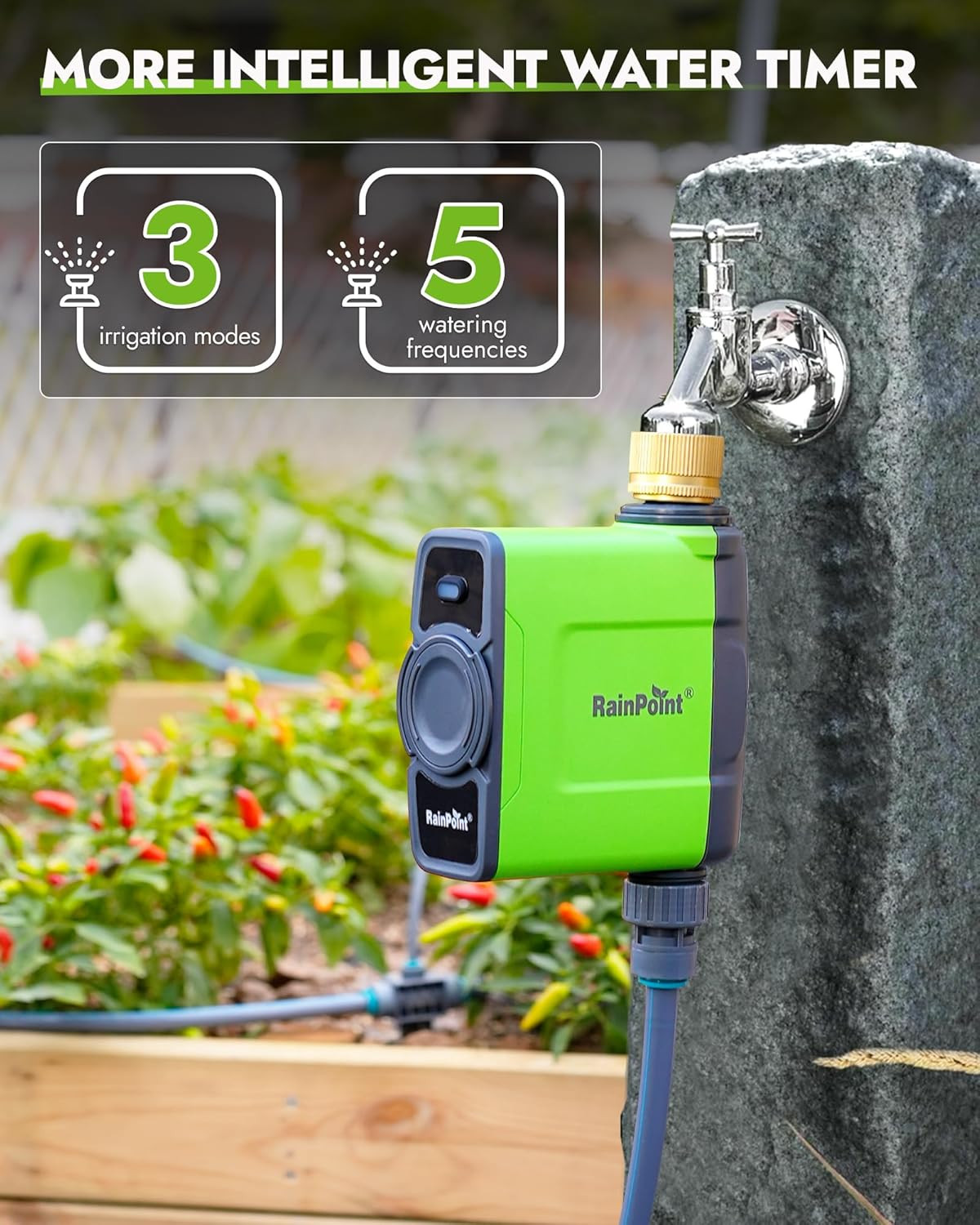 Smart Wifi Water Timer for Garden Hose with Rain Delay & Ethernet Support