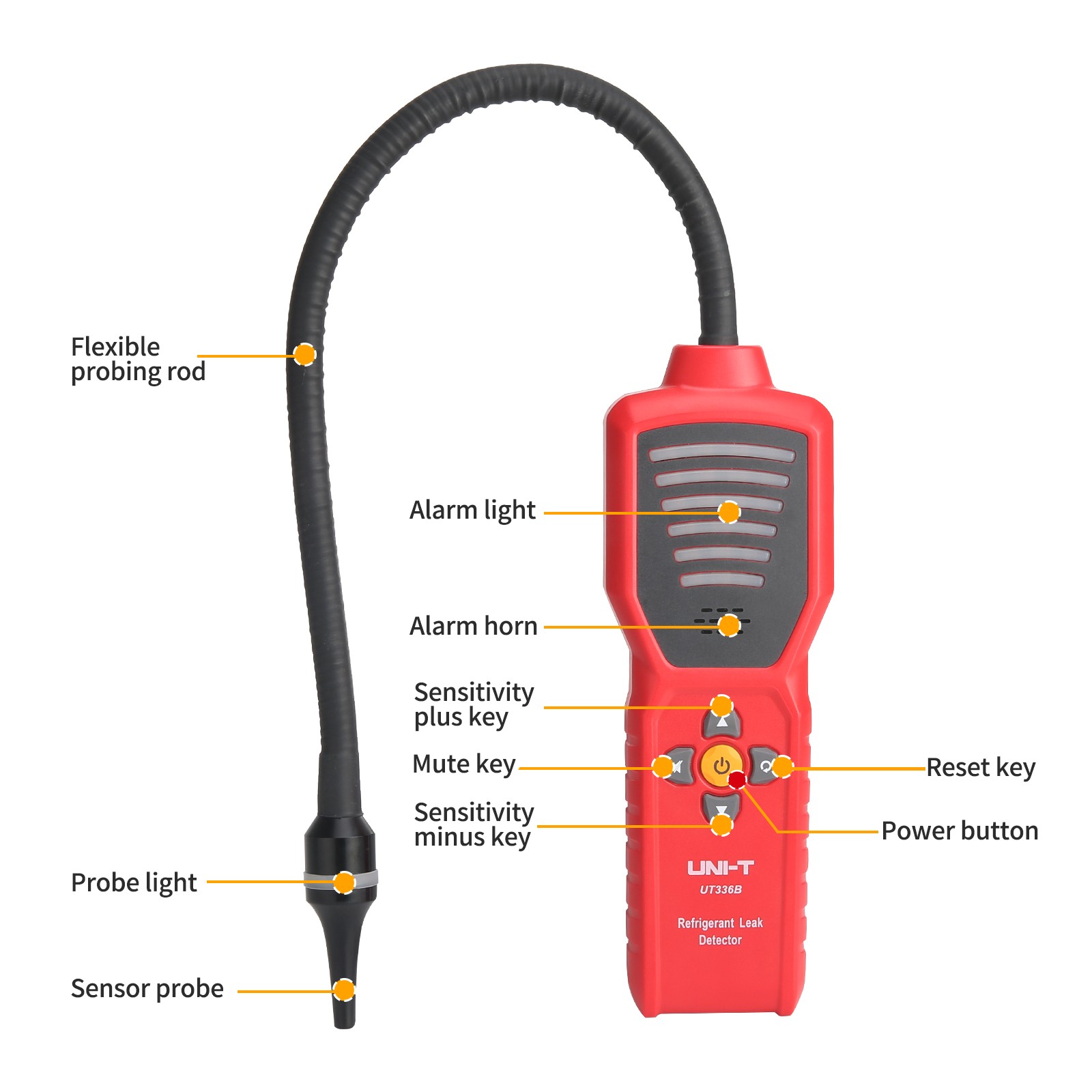 UNI-T UT336B Refrigerant Leak Detector with Semiconductor Sensor for HVAC Use