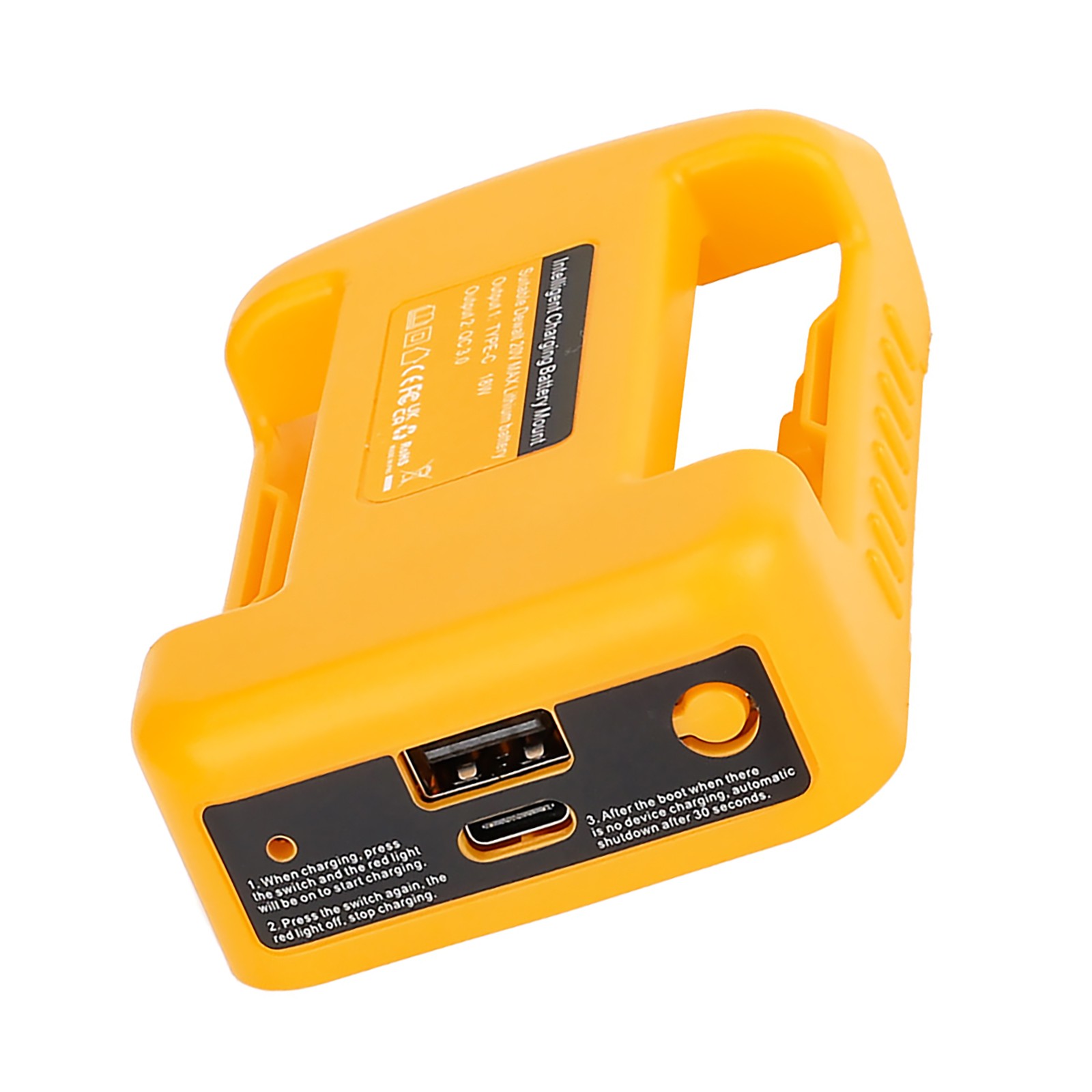 USB Type-C Battery Adapter For Dewalt 20V DCB201 DCB203 DCB204 DCB206 DCB207