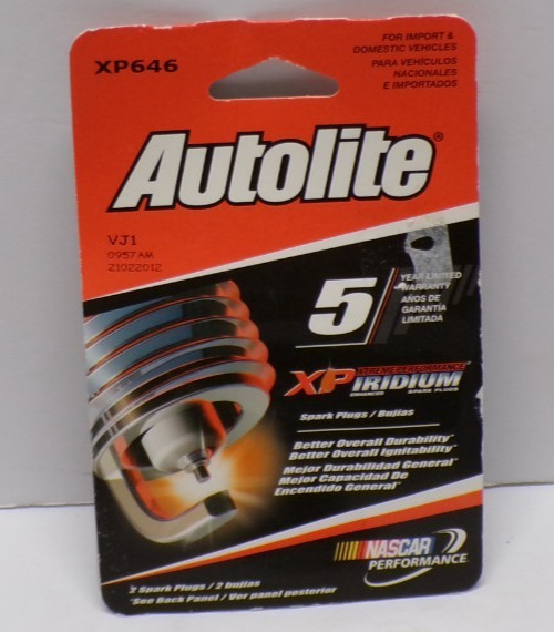 Autolite Spark Plugs XP646DP2 VJ1 21022012 Pack of 2
