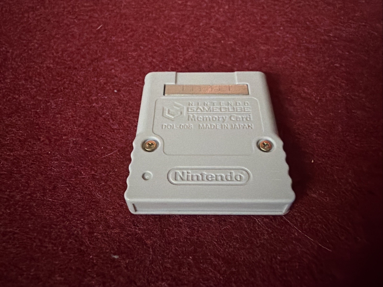 Nintendo GameCube Memory Card Gray 59 Blocks OEM DOL-008 Tested Working